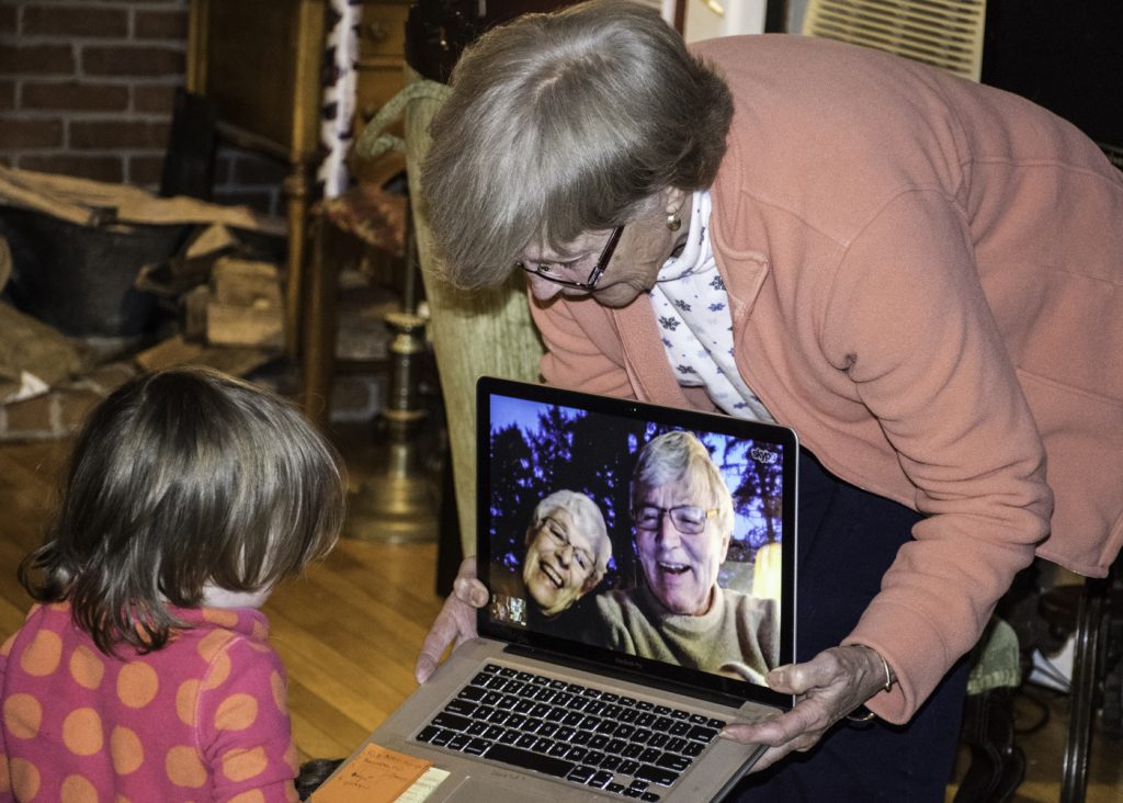 Elderly Skype