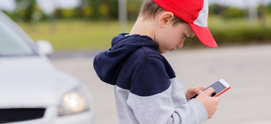 Child on phone